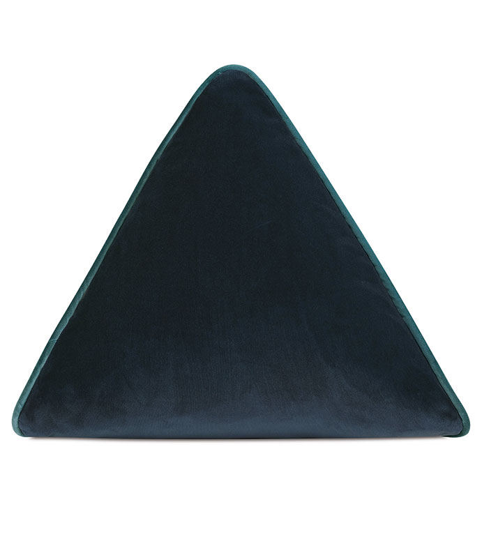 Velvet 16X16X16 UMA PYRAMID DECORATIVE PILLOW IN PACIFIC