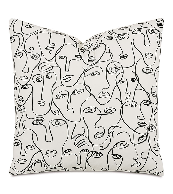  22X22 NOAM SKETCH DECORATIVE PILLOW