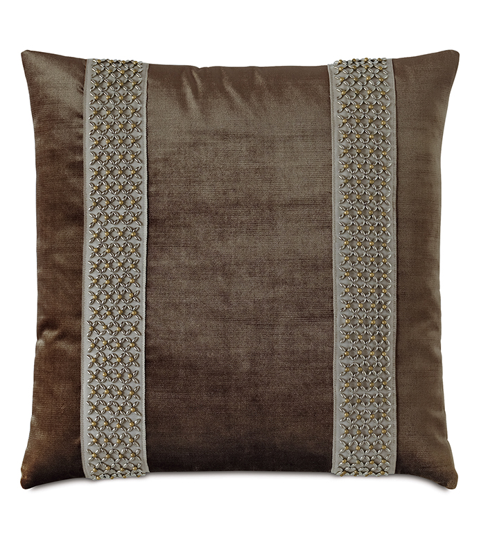 ά 20X20 SILVIO BEADED DECORATIVE PILLOW