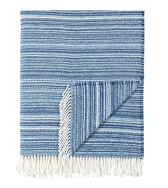 ̺ 55X70 STRI?SAPPHIRE THROW