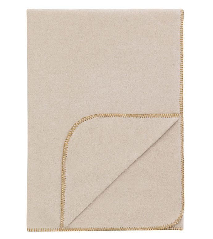 ̺ 52X80 BRERA THROW/OAK BLANKET STITCH