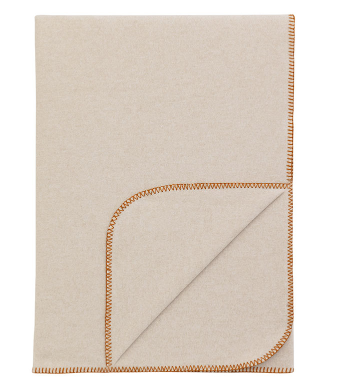 ̺ 52X80 BRERA THROW/RUST BLANKET STITCH