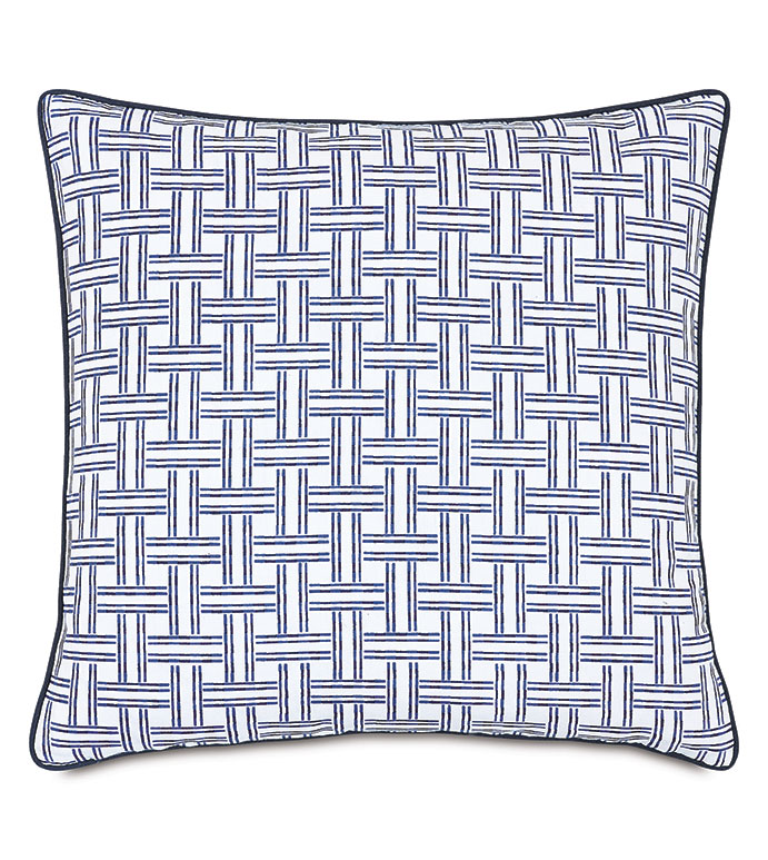  22X22 VIZCAYA FAUX BASKETWEAVE DECORATIVE PILLOW