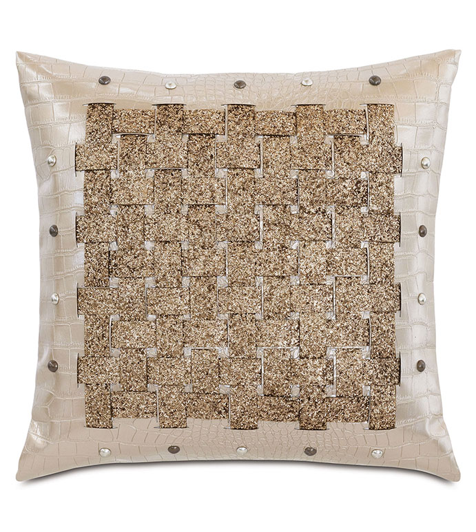 ׵ 18X18 VALENTINA BASKETWEAVE DECORATIVE PILLOW