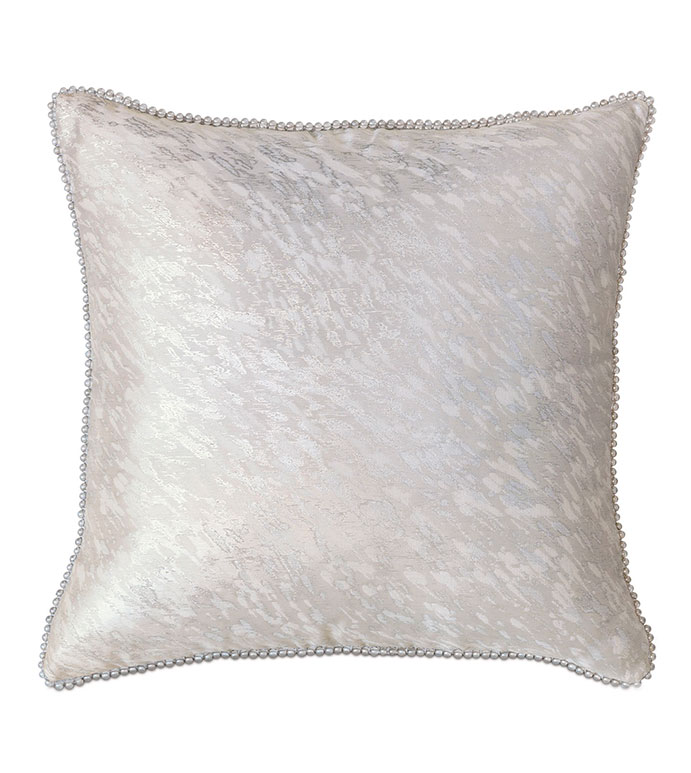 ά 27X27 VIONNET PLATINUM W/BEADED TRIM