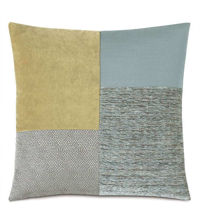  22X22 ZEPHYR GRID DECORATIVE PILLOW