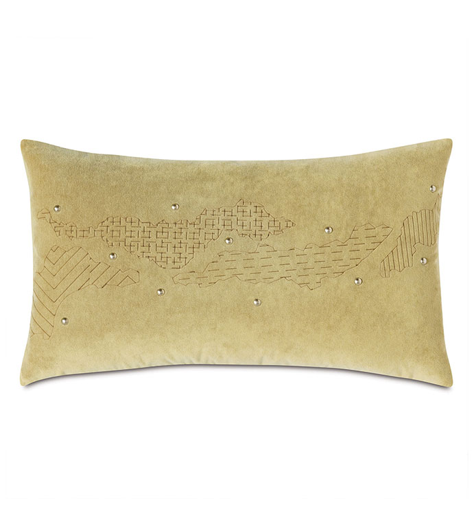  15X26 ZEPHYR ENGRAVED DECORATIVE PILLOW
