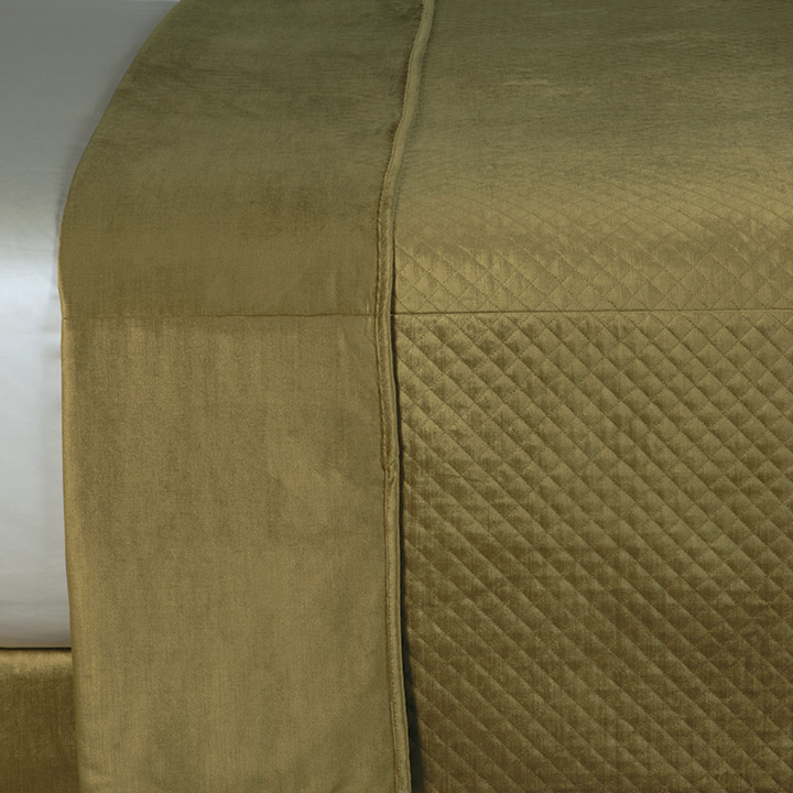 Lucerne Solid Velvet Coverlet  