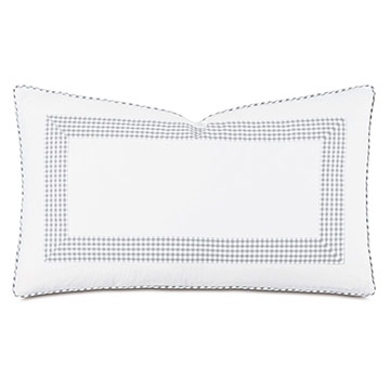 -ɫ 13X22 MALAYA GINGHAM DECORATIVE PILLOW IN HAZE