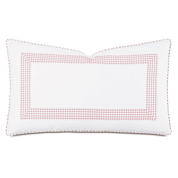 -ɫ 13X22 MALAYA GINGHAM DECORATIVE PILLOW IN PETAL