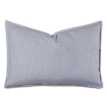 -ɫ 20X31 MALAYA GINGHAM QUEEN SHAM IN NAVY