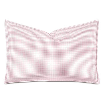 -ɫ 20X31 MALAYA GINGHAM QUEEN SHAM IN PETAL