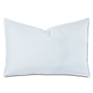 -ɫ 20X31 MALAYA GINGHAM QUEEN SHAM IN SKY