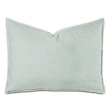 -ɫ 20X27 MALAYA GINGHAM STANDARD SHAM IN LEAF