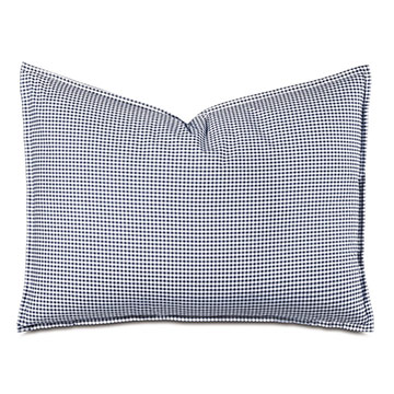 -ɫ 20X27 MALAYA GINGHAM STANDARD SHAM IN NAVY