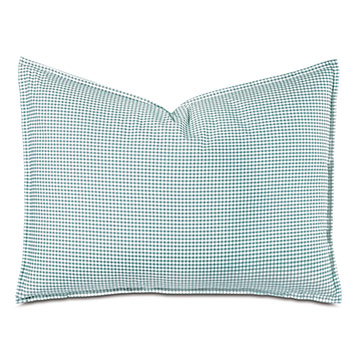 -ɫ 20X27 MALAYA GINGHAM STANDARD SHAM IN SEA