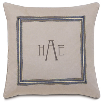  20X20 MACK HEATHER W/3-LETTER MONOGRAM