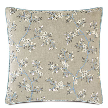  22X22 AMBERLYNN EMBROIDERED DECRATIVE PILLOW