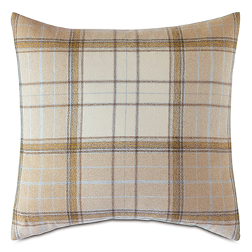 µ 20X20 ALDRICH PLAID DECORATIVE PILLOW