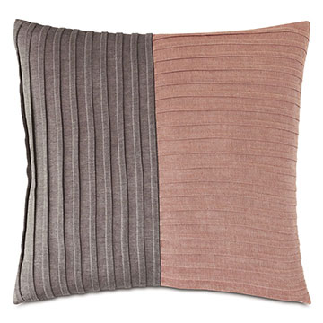 ʯ 22X22 FOSSIL PLEATED DECORATIVE PILLOW