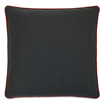  24X24 CONNERY VELVET TRIM DECORATIVE PILLOW