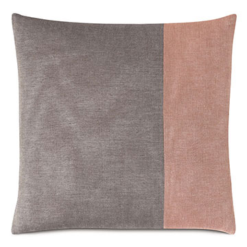 ʯ 24X24 FOSSIL COLOR BLOCK DECORATIVE PILLOW