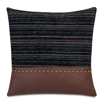  22X22 ROCCO NAILHEADS DECORATIVE PILLOW