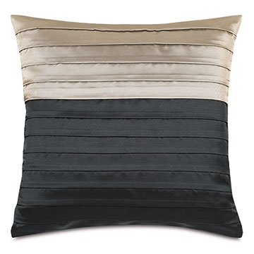  20X20 ARWEN PLEATED DECORATIVE PILLOW IN BLACK