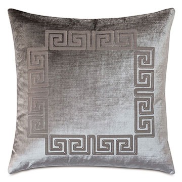 ŷʱ 22X22 ANTIQUITY GREEK KEY DECORATIVE PILLOW IN DOVE