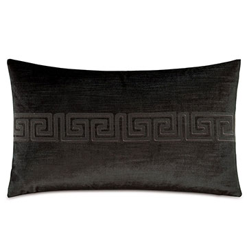 ŷʱ 13X22 ANTIQUITY GREEK KEY DECORATIVE PILLOW IN EBONY