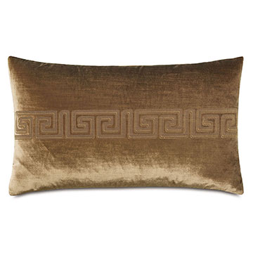 ŷʱ 13X22 ANTIQUITY GREEK KEY DECORATIVE PILLOW IN COIN