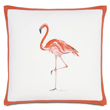  18X18 PINK FLAMINGO OUTDOOR PILLOW