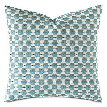 ˫ 22X22 TWIN PALMS GEOMETRIC DECORATIVE PILLOW