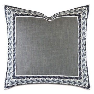  22X22 MONTECITO EMBROIDERED BORDER DECORATIVE PILLOW