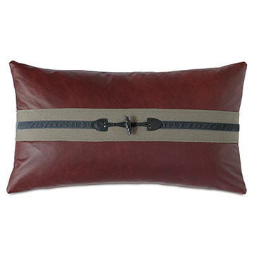  15X26 KILBOURN LEATHER DECORATIVE PILLOW