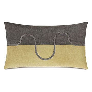  15X26 ZEPHYR COLOR BLOCK DECORATIVE PILLOW