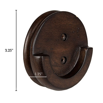 塪ľɫ 3.25X1.25 LEGNA WALNUT INSIDE BRACKET PAIR