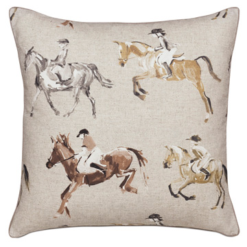  22X22 JOCKEY KHAKI DECORATIVE PILLOW