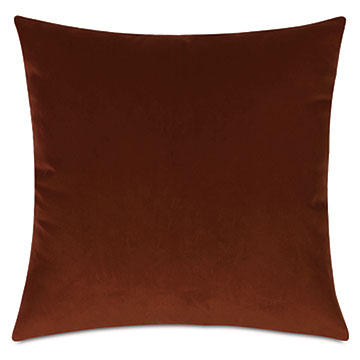 Velvet 22X22 UMA DECORATIVE PILLOW IN ORANGE