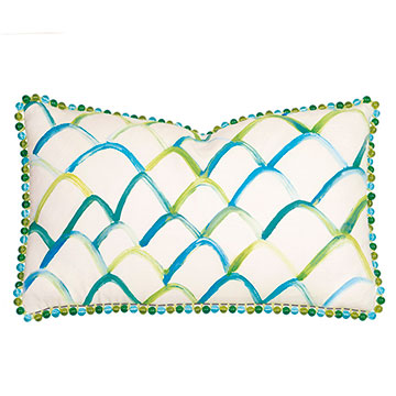  13X22 BLUE AND GREEN SCALLOP DESIGN HP