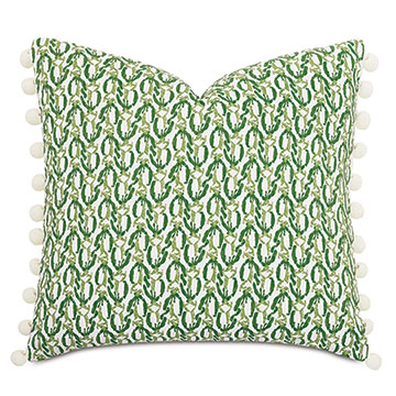  22X22 MEYER BALL TRIM DECORATIVE PILLOW