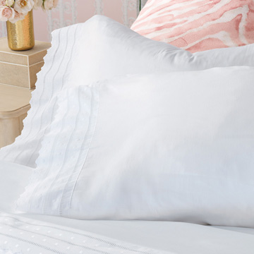 Harper White Pillowcase 