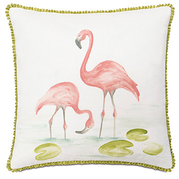 άǵ֮ 20X20 HAND-PAINTED FLAMINGOS