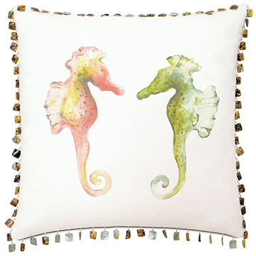 Լ˹ 20X20 HAND-PAINTED SEAHORSES