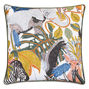  22X22 WILDER JUNGLE DECORATIVE PILLOW