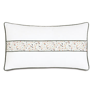  15X26 WILDER SPECKLED TRIM DECORATIVE PILLOW