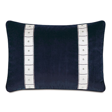  16X22 ELEKTRA NAILHEADS DECORATIVE PILLOW