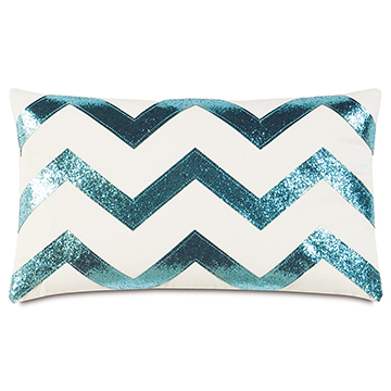 ȿŮ 13X22 SPARKLE AQUA CHEVRON