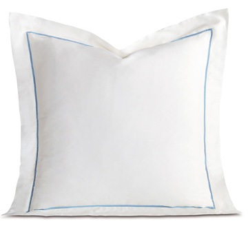 Ľ 27X27 LINEA WHITE/AZURE EURO SHAM