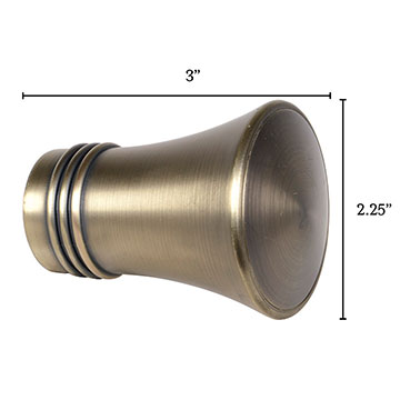 ȡɫ 3X2.25 METALLO BRASS TRUMPET FINIAL PAIR